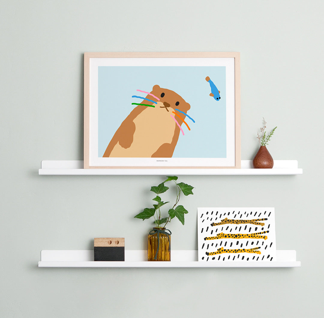 カワウソ ライトブルー ポスター