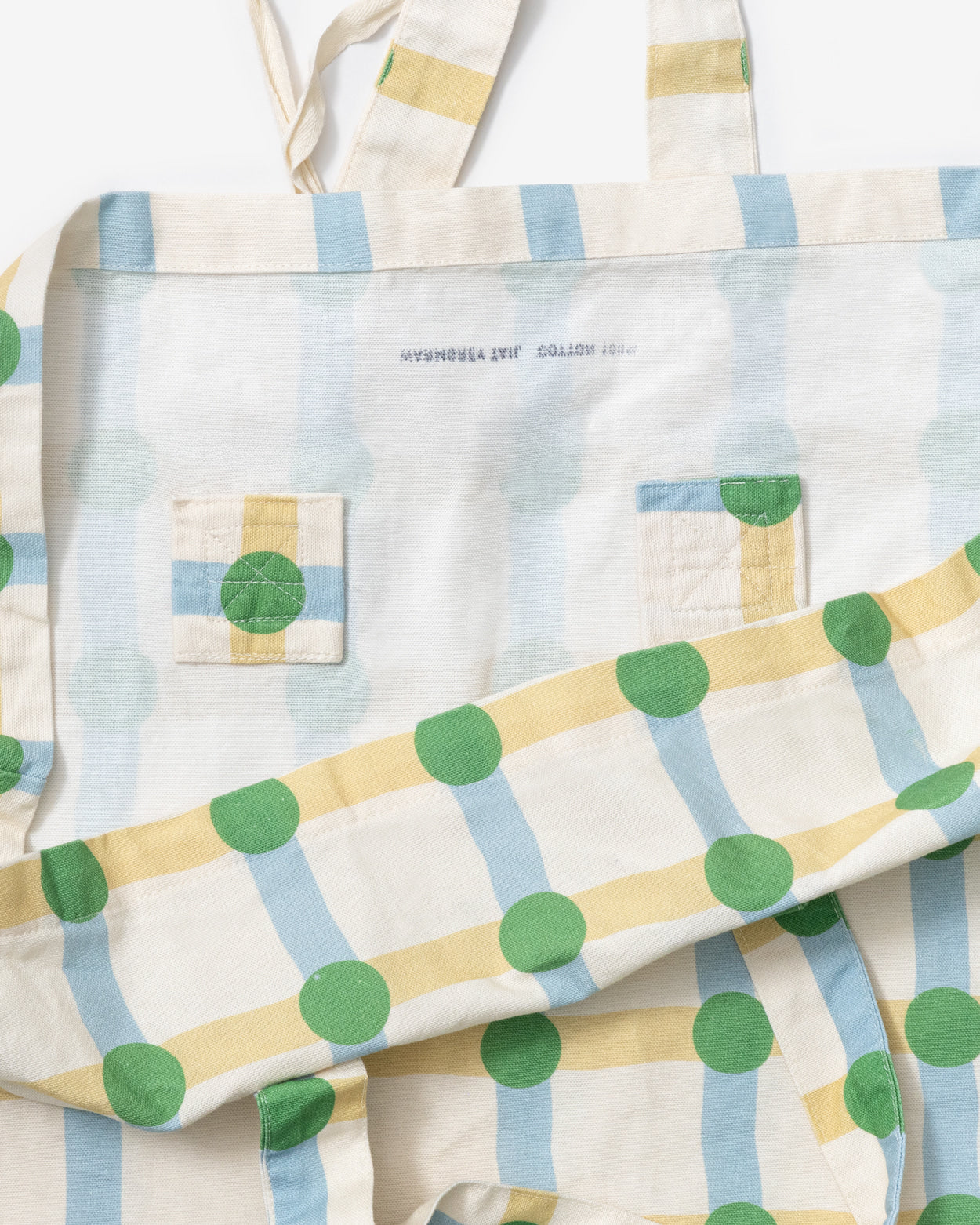 [WGT限定] アップサイクル オックスフォード ビッグバッグ - ドットチェックグリーン×ベージュ