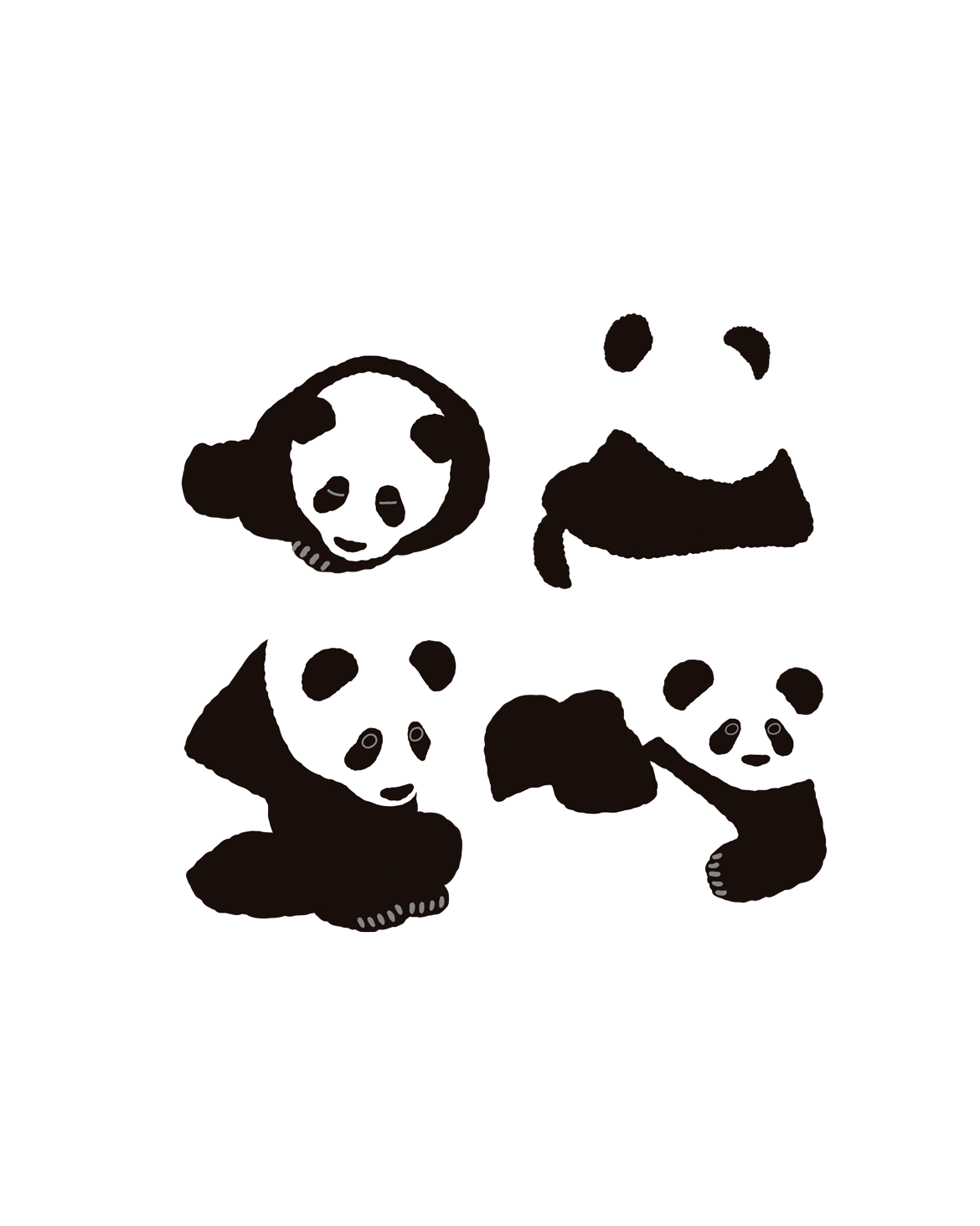 パンダステッカー