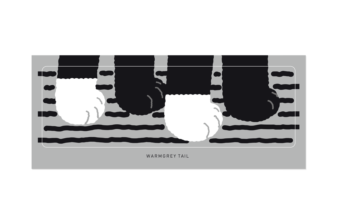 PAW - グレーのステッカー