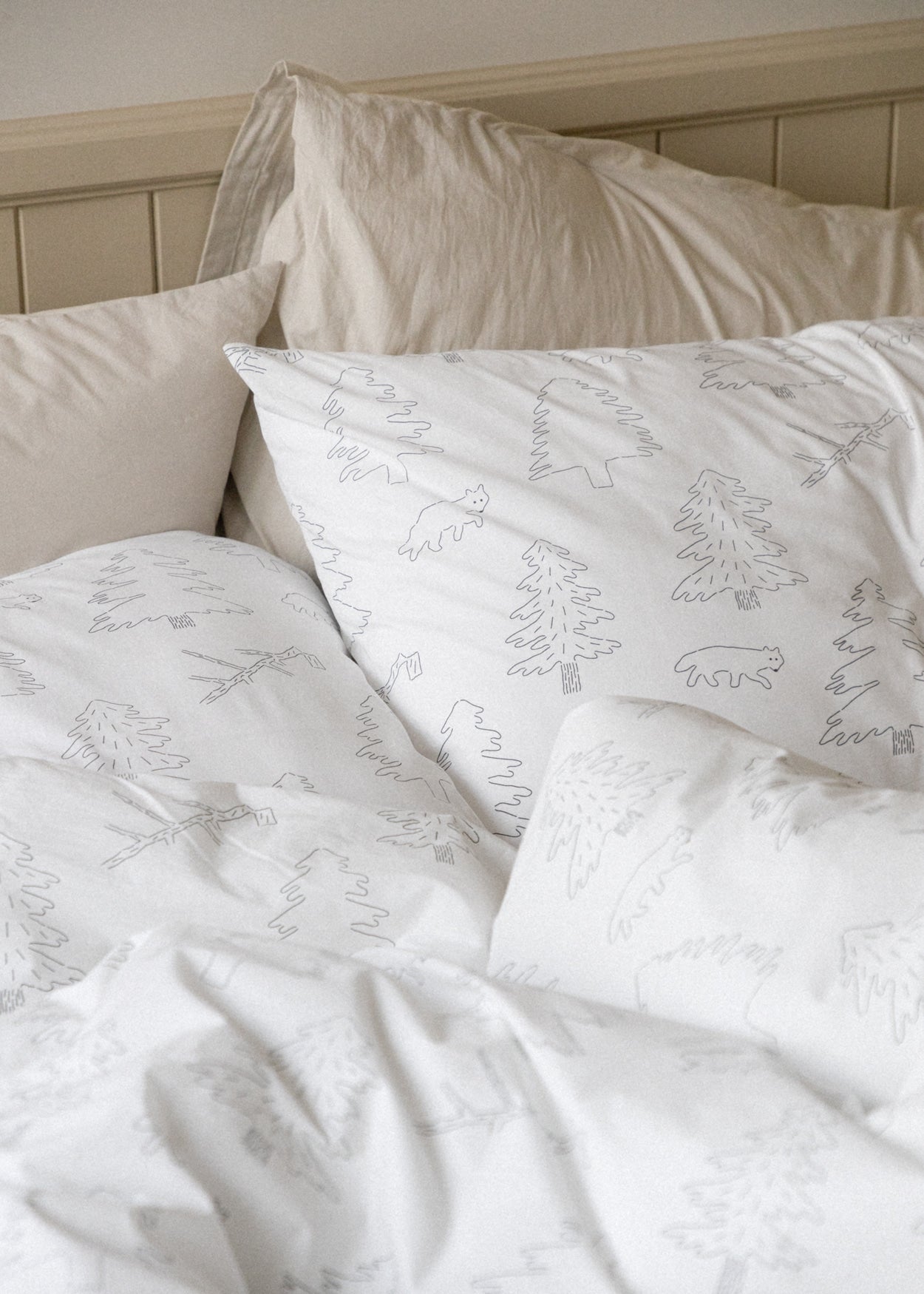 ライトベージュ ピローケース（2サイズ）