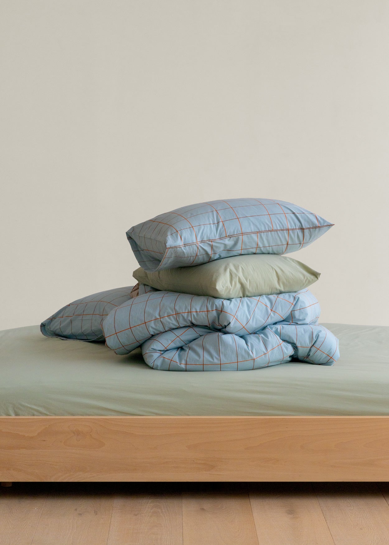 タイル ペールブルー ピローケース (2サイズ)