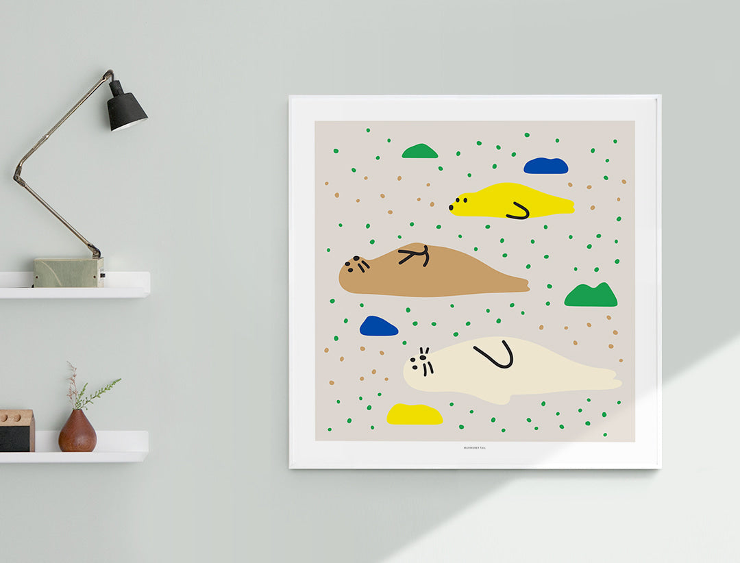 タイガーに会う - ホワイトポスター