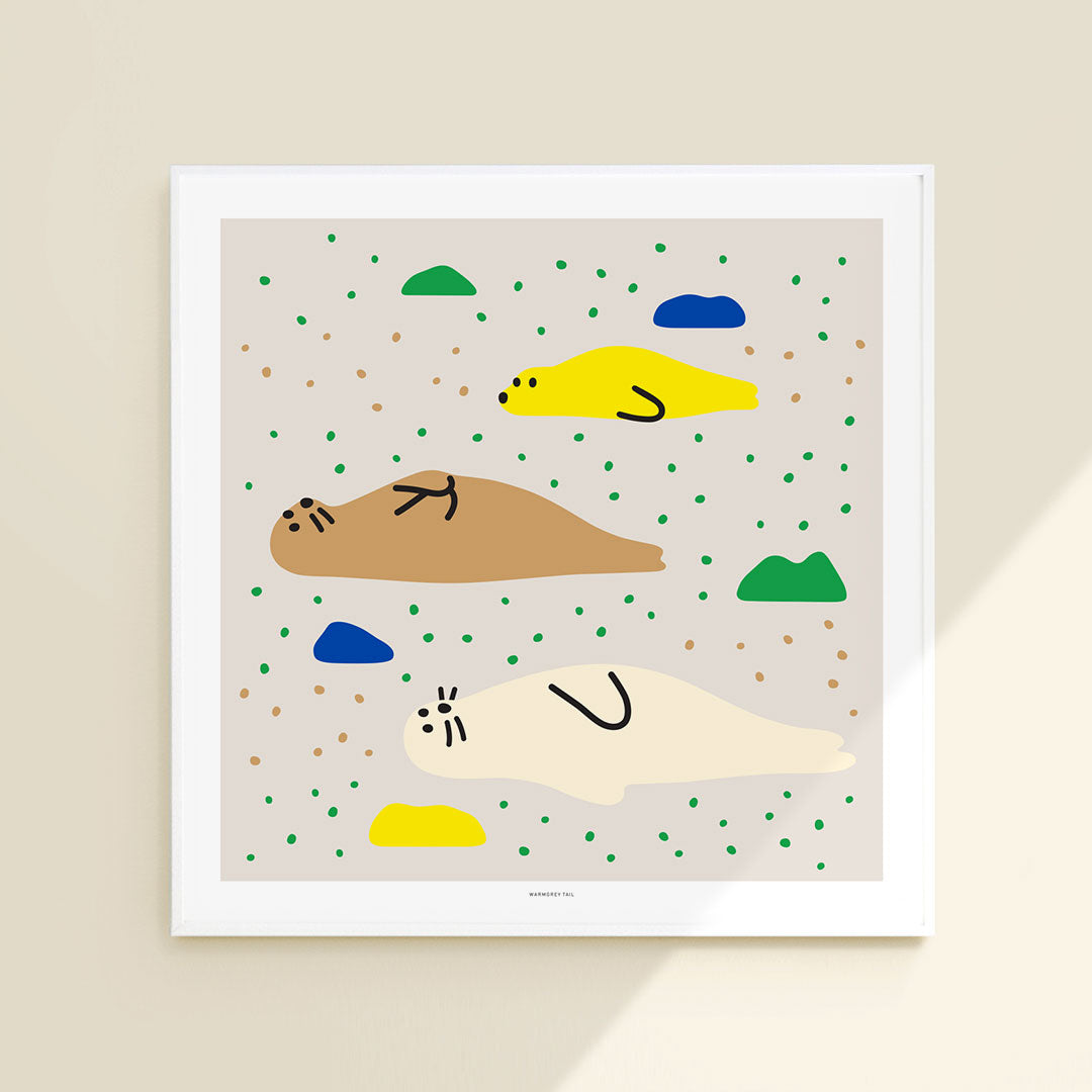 タイガーに会う - ホワイトポスター