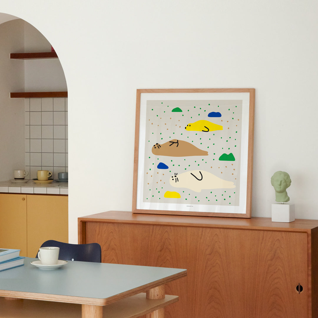 タイガーに会う - ホワイトポスター