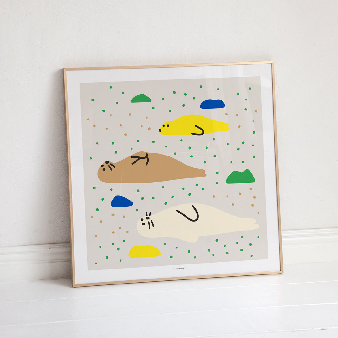 タイガーに会う - ホワイトポスター