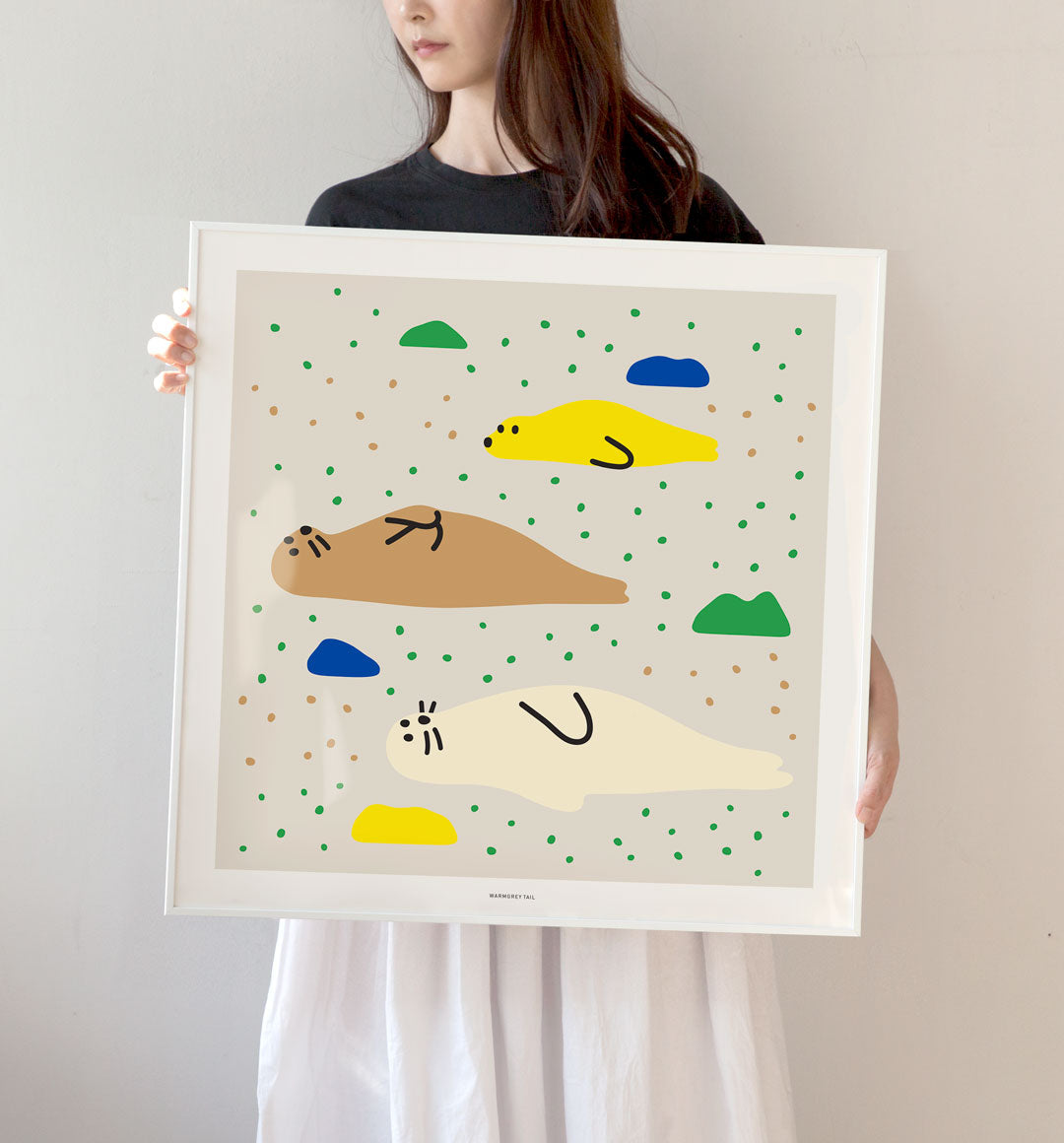 タイガーに会う - ホワイトポスター