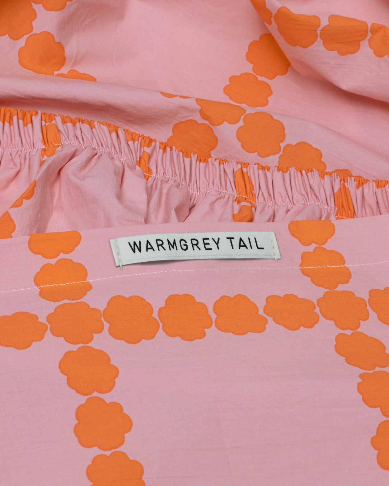 ブロッサムチェック - コーラルフィットシーツ