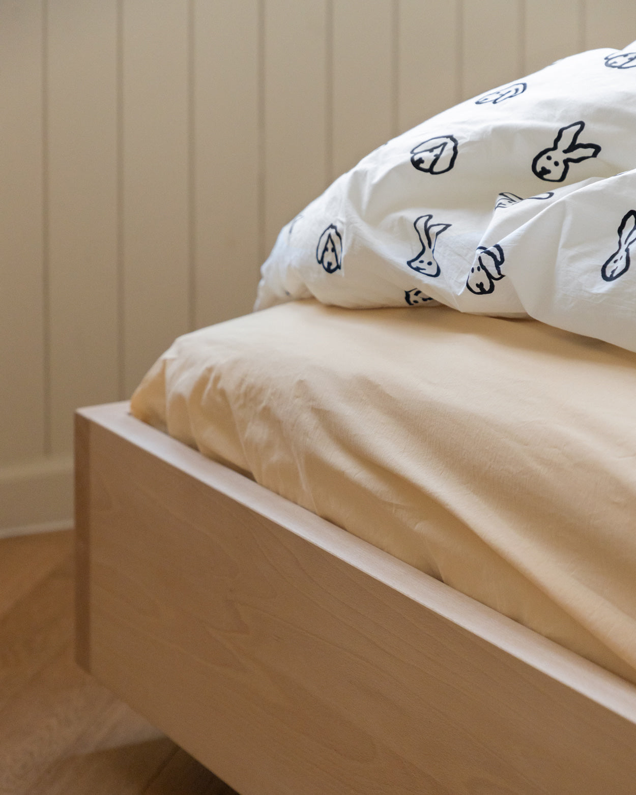 ピーチイエローのフィットシーツ