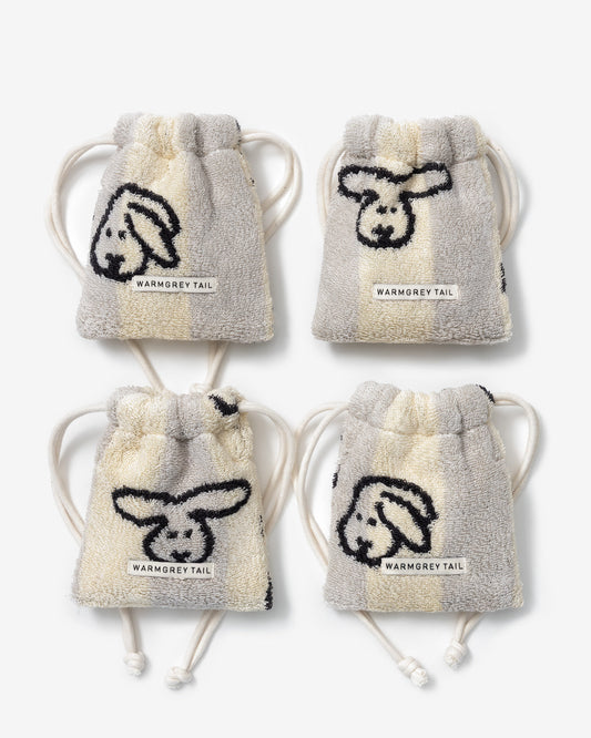 【WGT限定】バニーバニー テリーポーチ - グレーストライプ