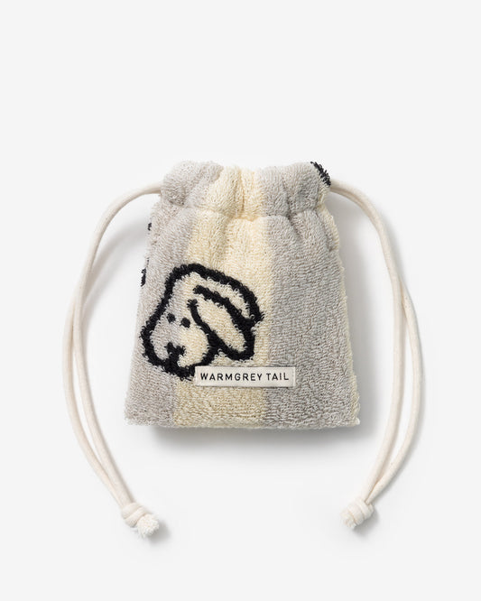 【WGT限定】バニーバニー テリーポーチ - グレーストライプ