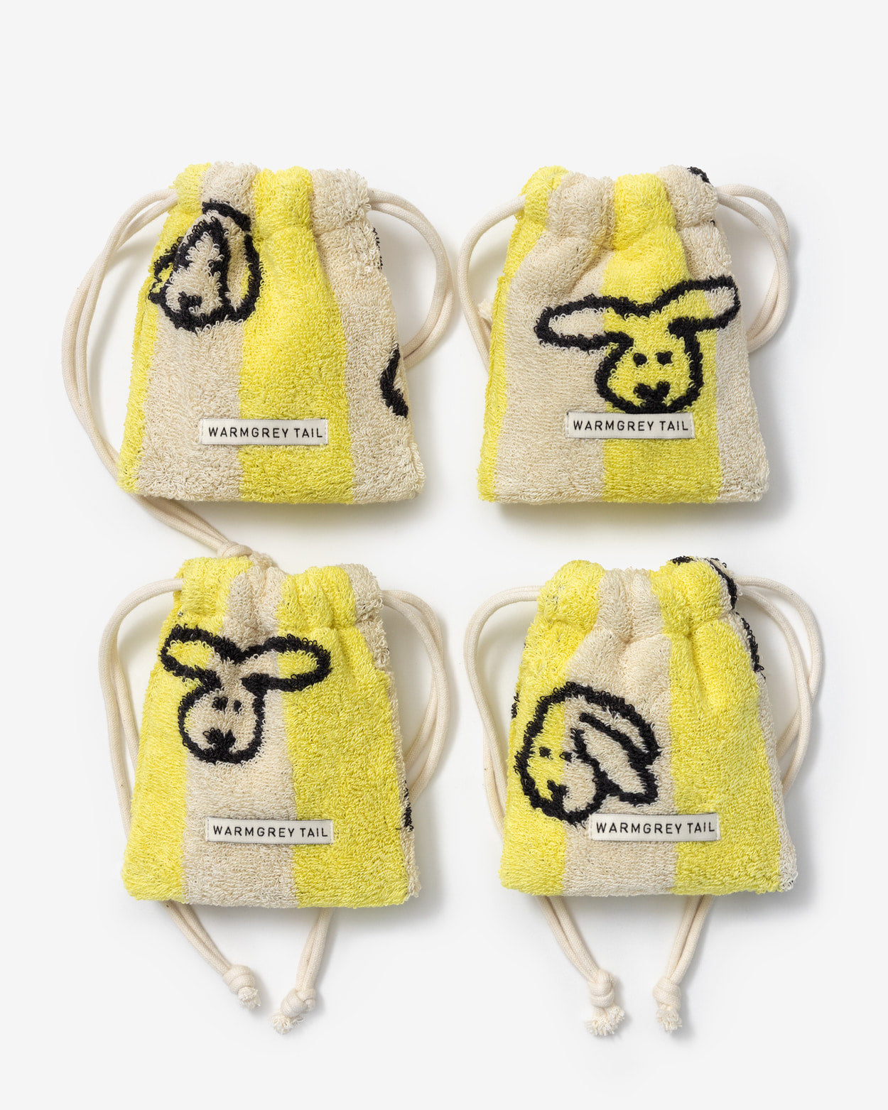 [WGT限定] バニーバニー テリーポーチ - イエローストライプ