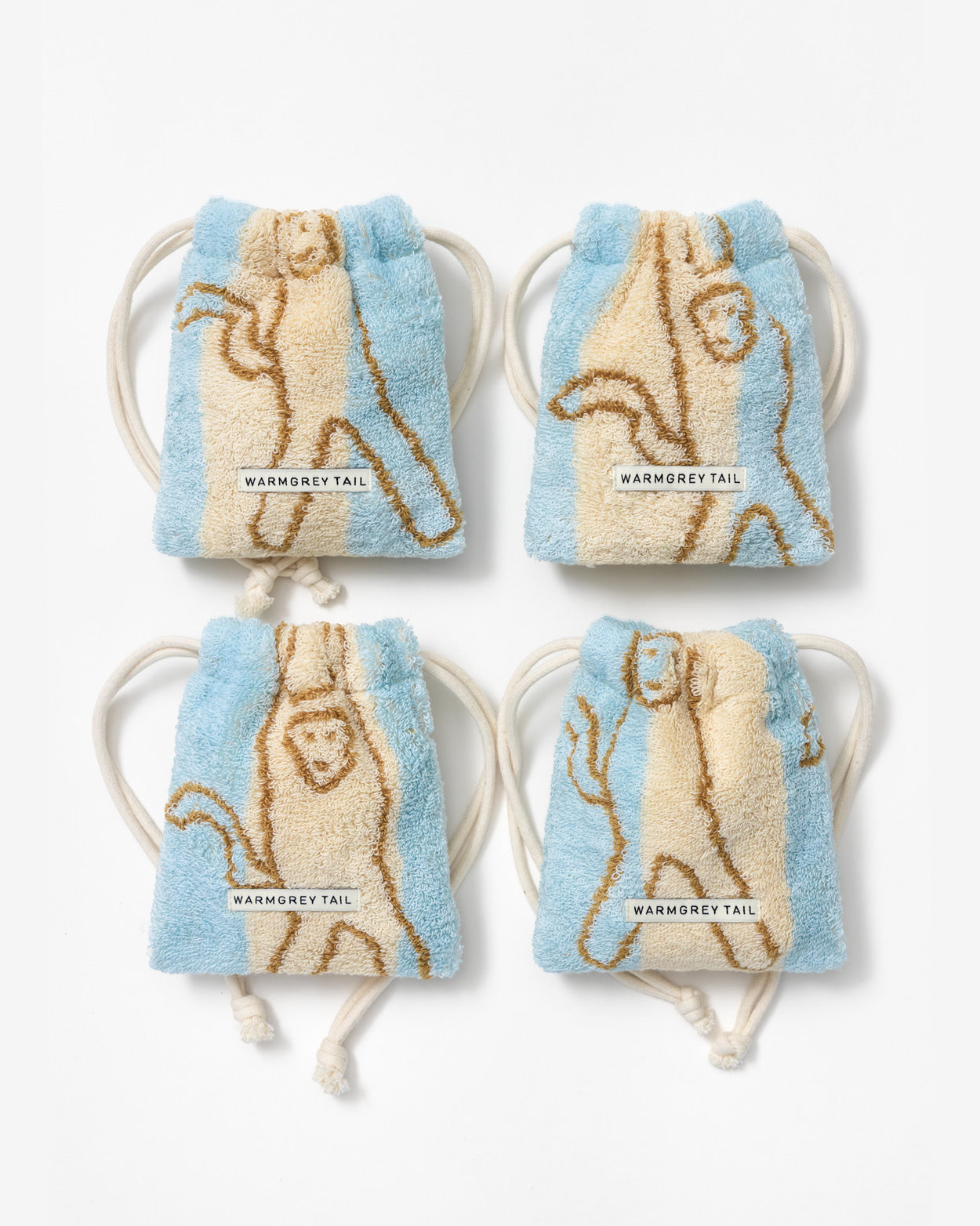 [WGT限定] モンキーテリーポーチ - ブルーストライプ