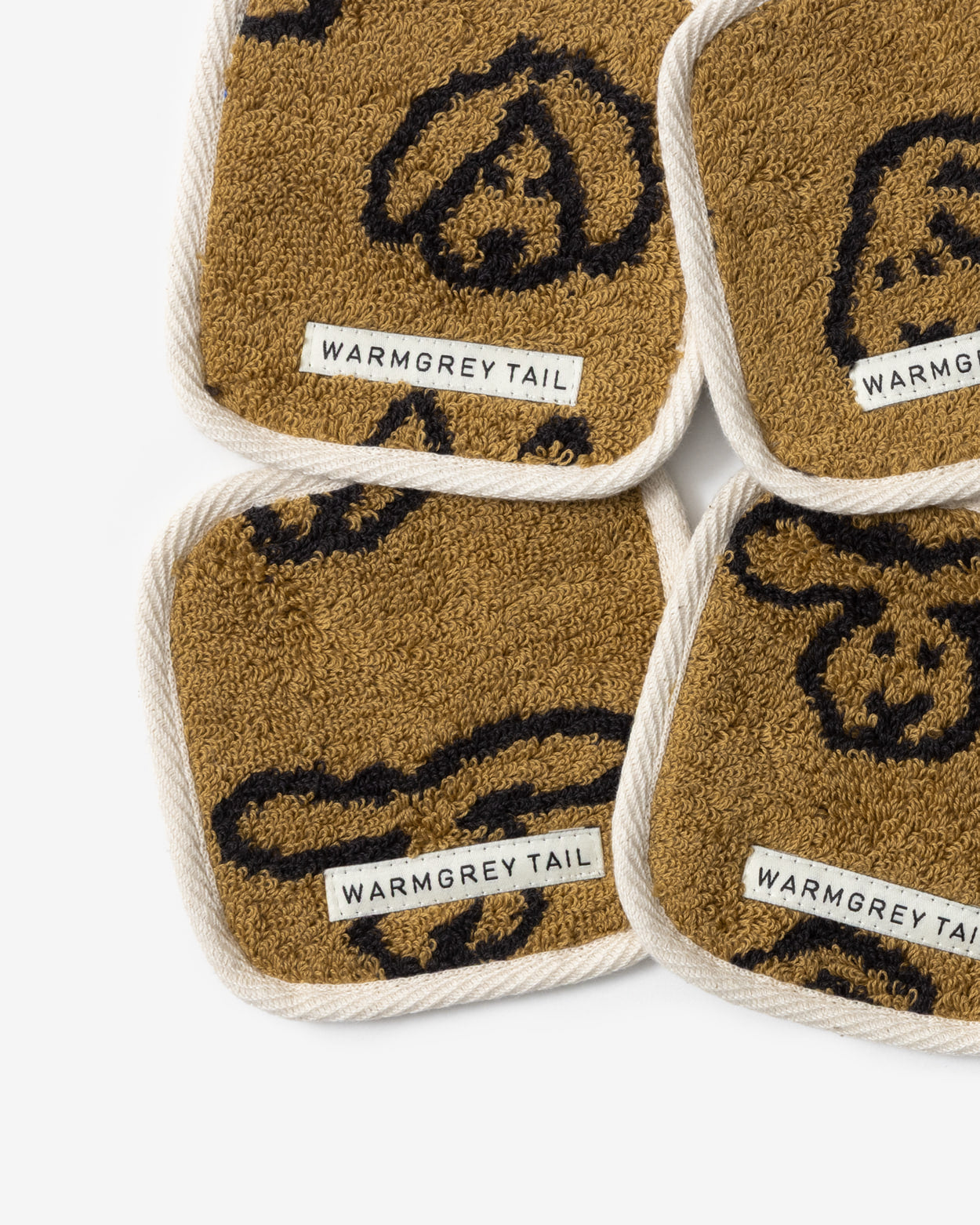 [WGT限定] バニーバニー タオルコースター - ブラウン