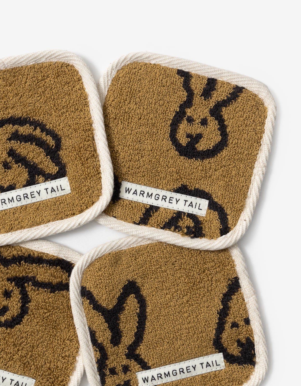 [WGT限定] バニーバニー タオルコースター - ブラウン