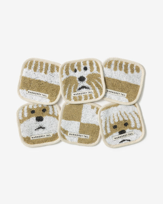 【WGT限定】ふわふわドッグタオルコースター ベージュ