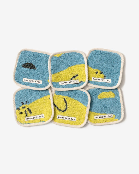 [WGT限定] シールフレンズ タオルコースター - ブルー