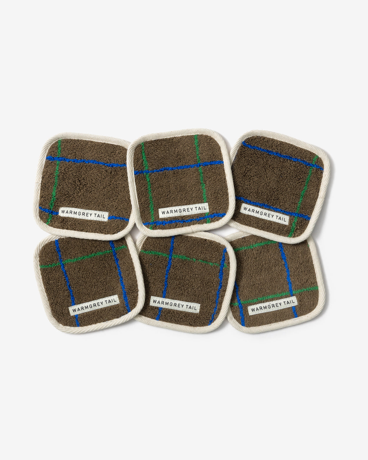 [WGT限定] タイルタオルコースター - ダークブラウン