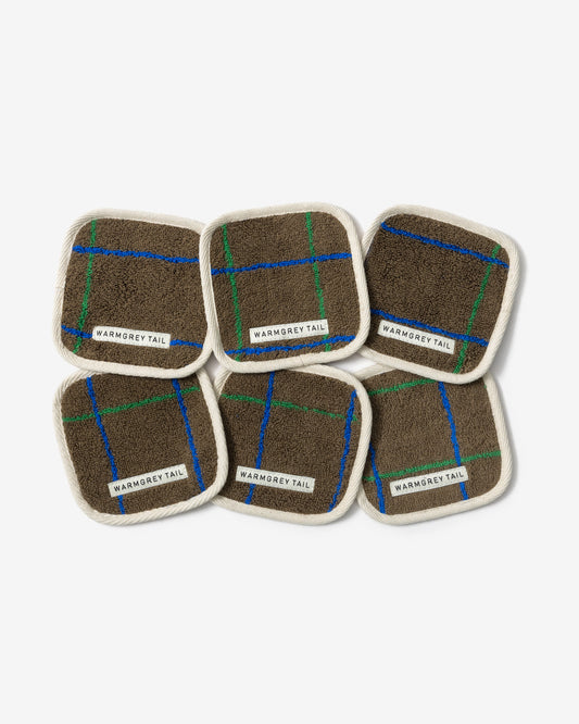 [WGT限定] タイルタオルコースター - ダークブラウン