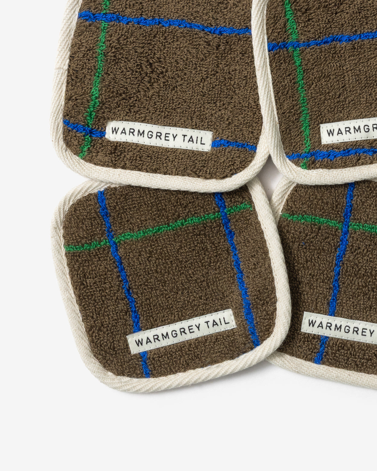 [WGT限定] タイルタオルコースター - ダークブラウン