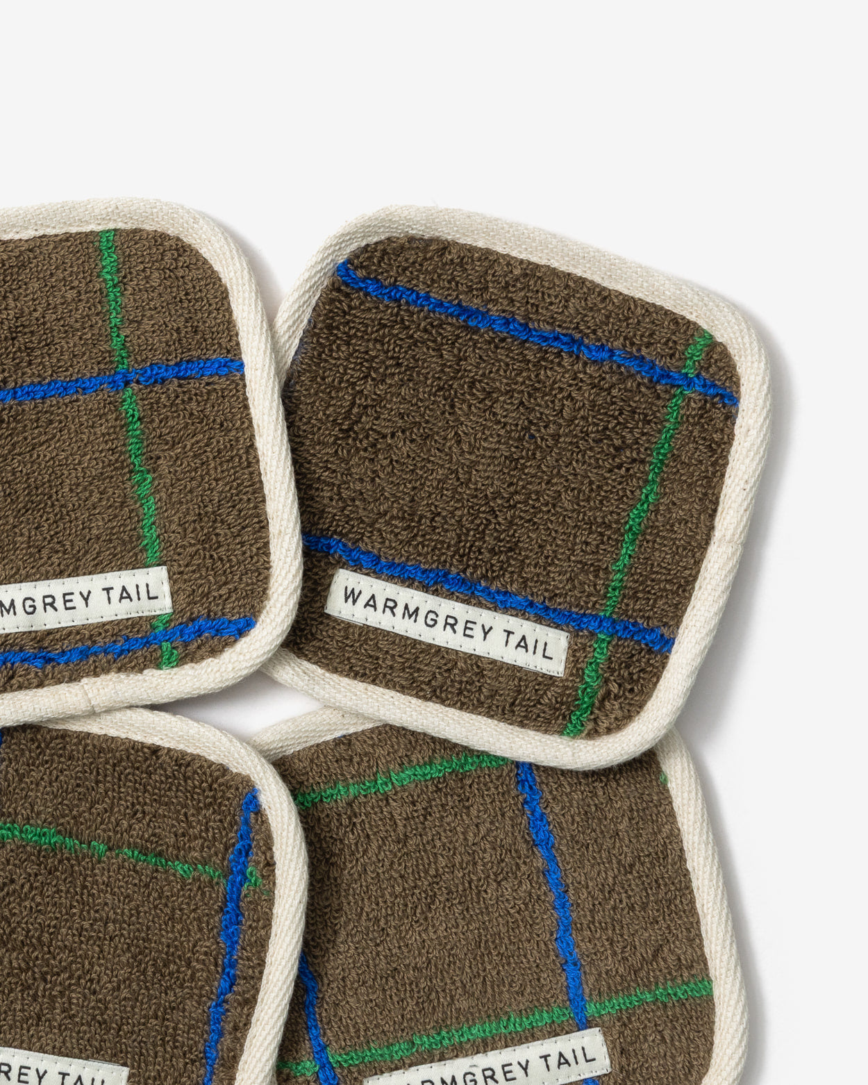 [WGT限定] タイルタオルコースター - ダークブラウン