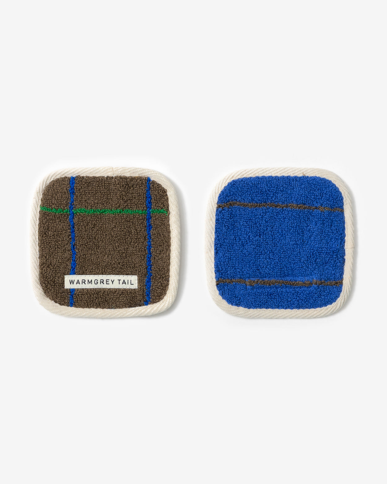 [WGT限定] タイルタオルコースター - ダークブラウン