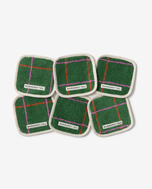 [WGT限定] タイルタオルコースター - ディープグリーン