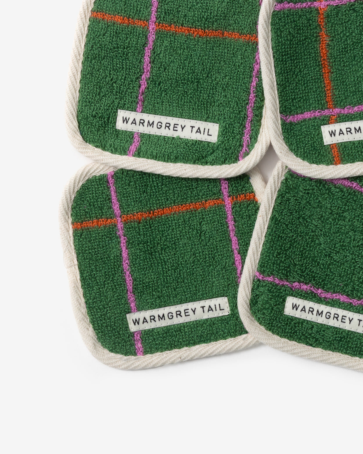 [WGT限定] タイルタオルコースター - ディープグリーン