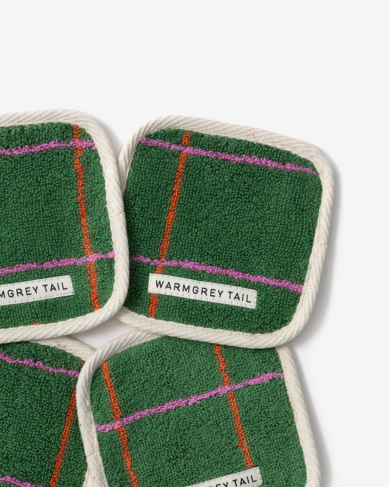 [WGT限定] タイルタオルコースター - ディープグリーン