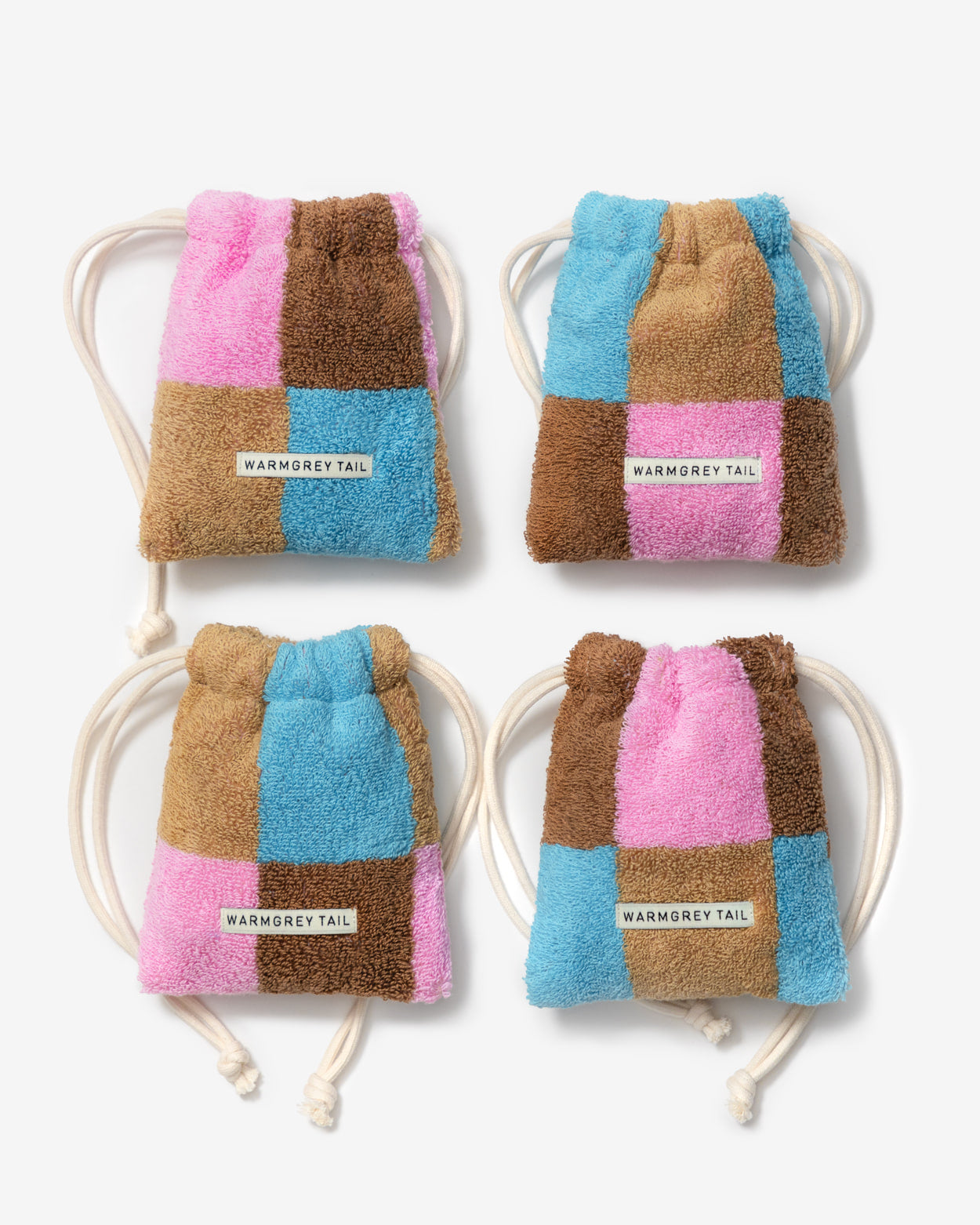 【WGT限定】チェックテリーポーチ - ベリーチョコ