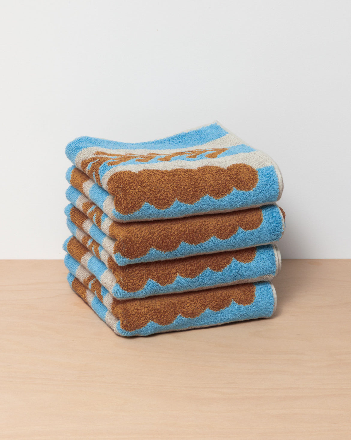 ツリーズ フェイスタオル - ブラウン