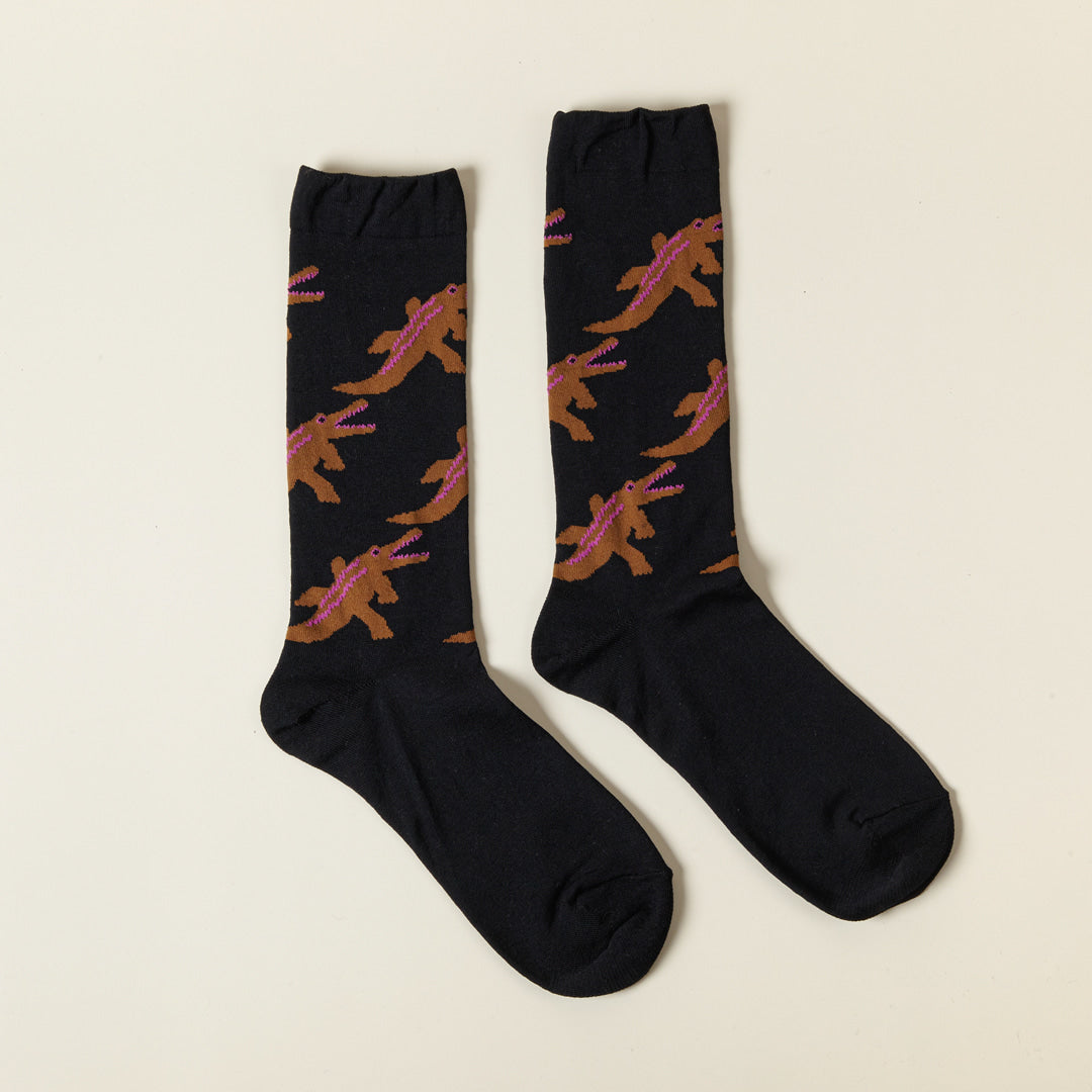 クロコダイルソックス - ブラック