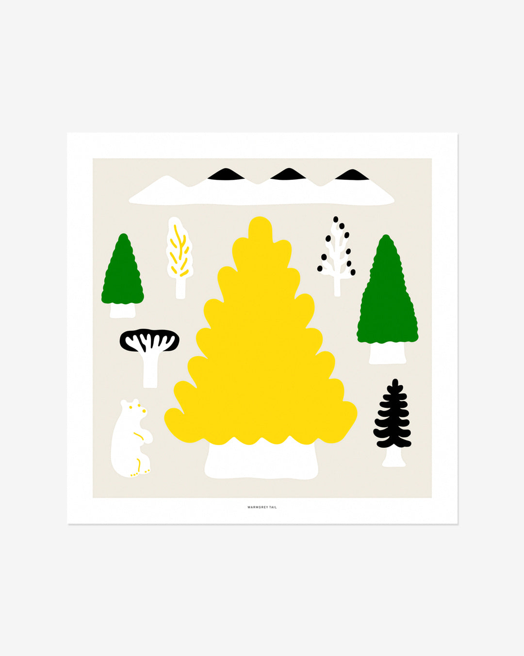 私の黄色い木のポスター