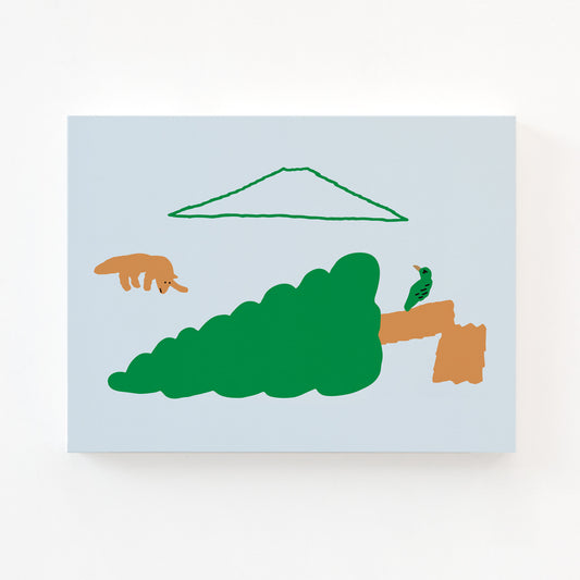 木のキャンバスの周り