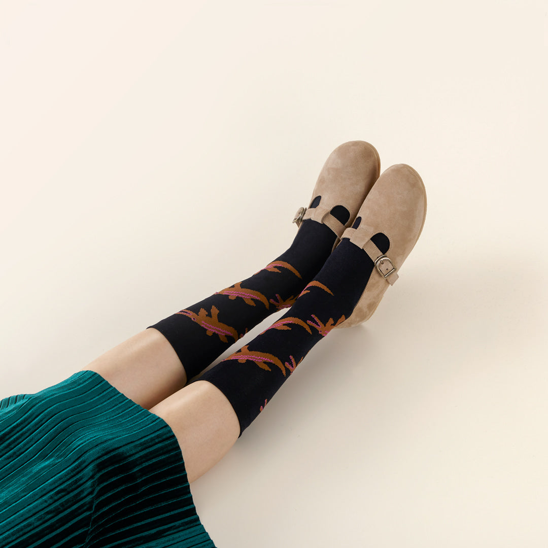 クロコダイルソックス - ブラック