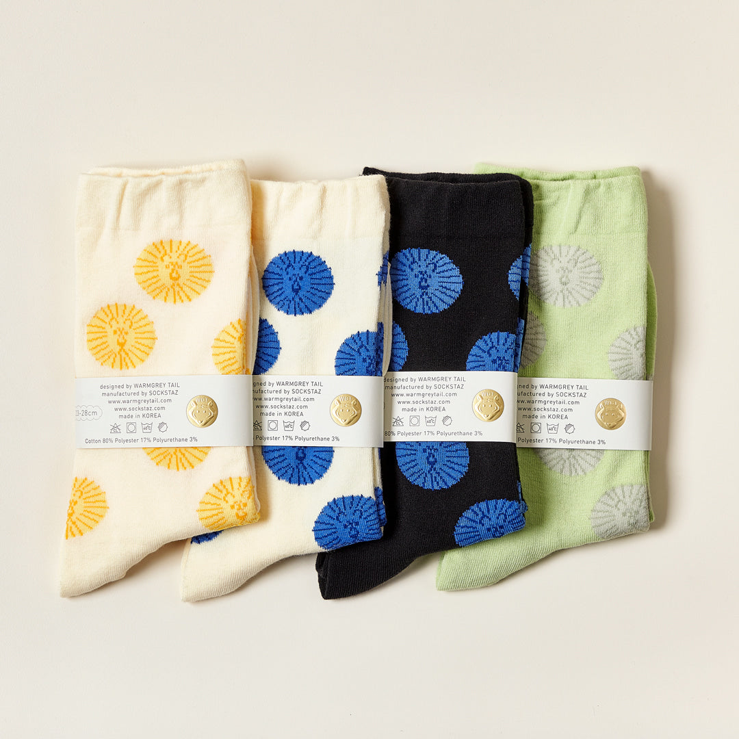 ライオンソックス - ブルーブラック