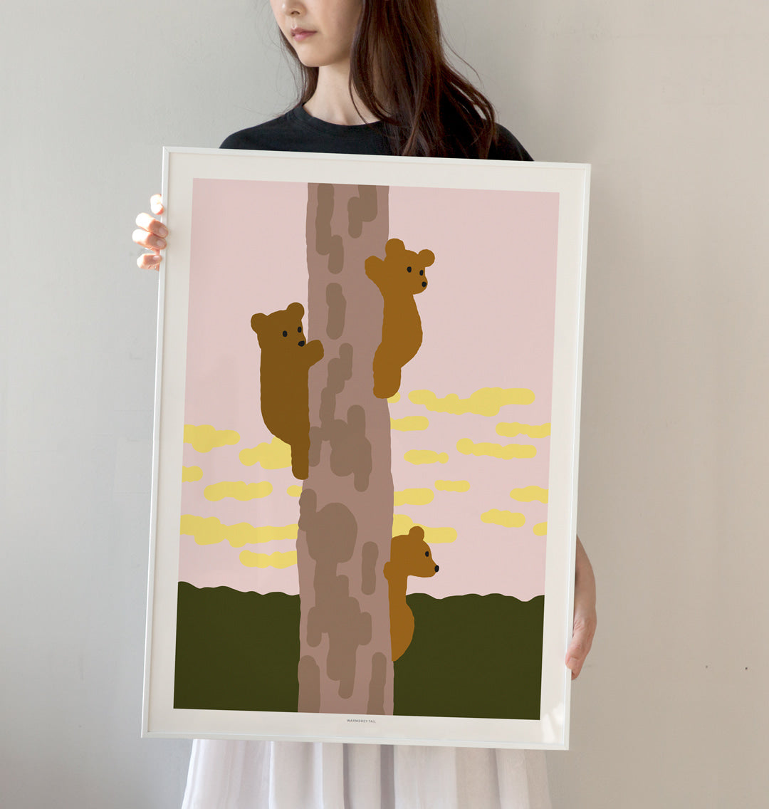 木とクマのポスター