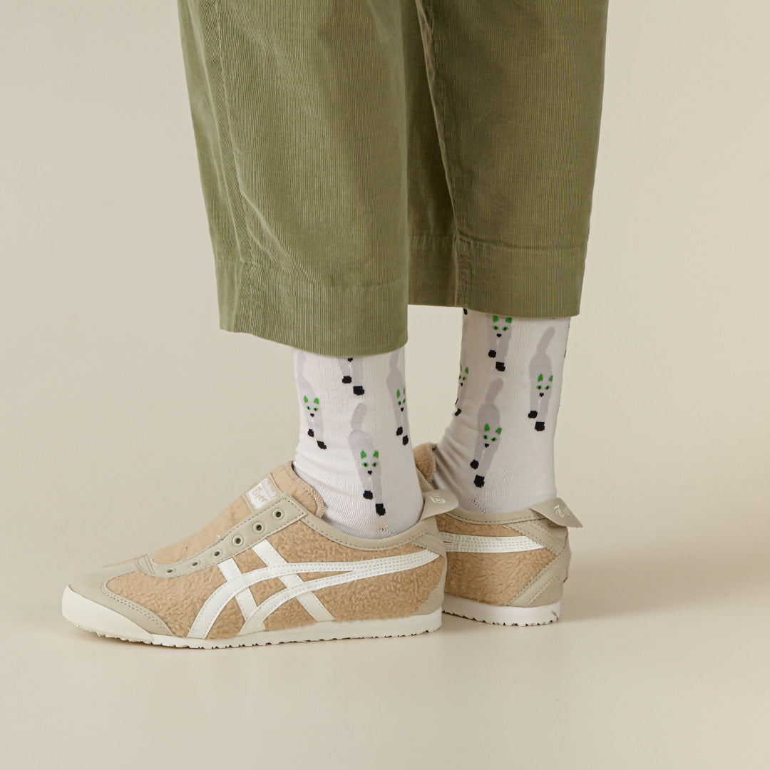 キャットカミングソックス - ホワイト