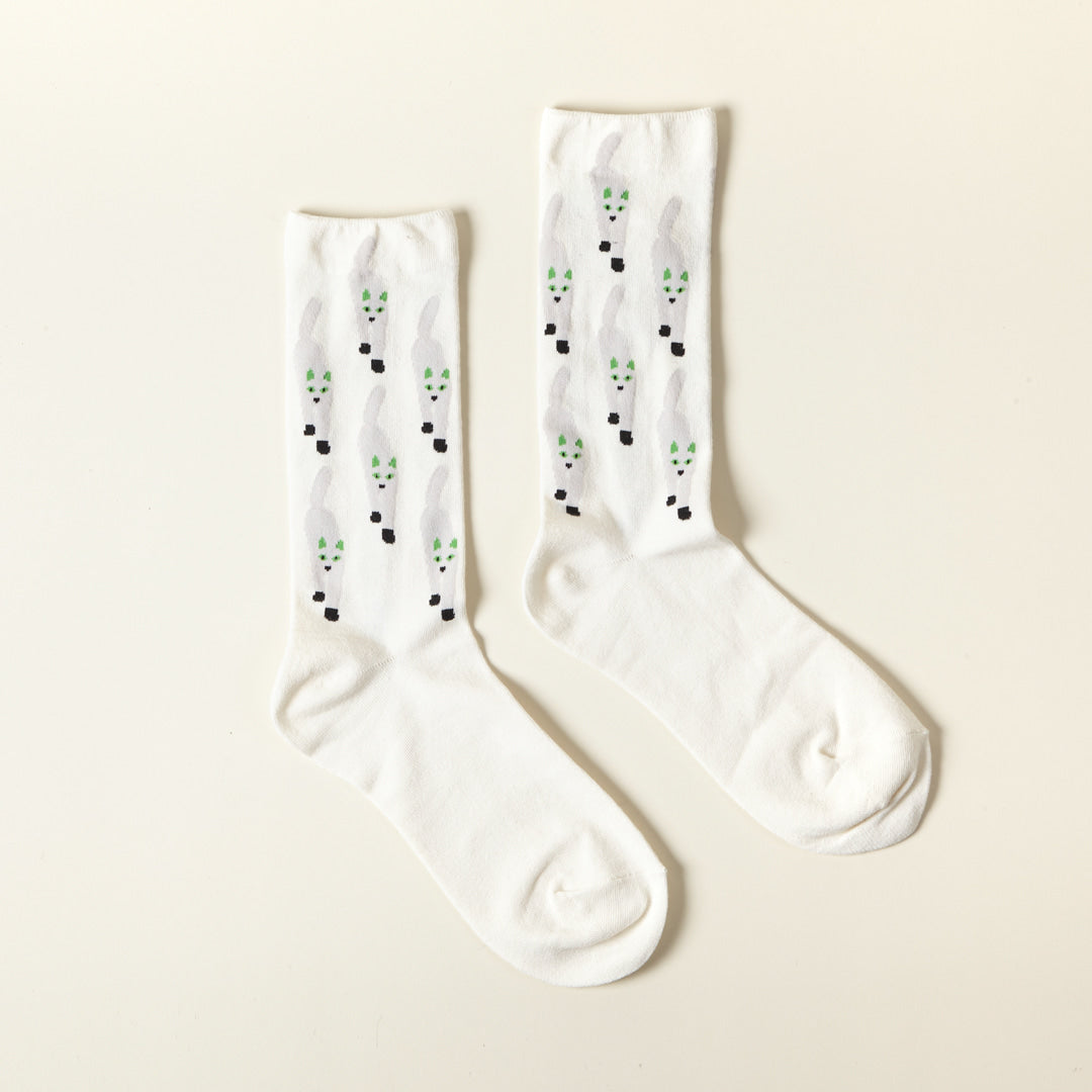 キャットカミングソックス - ホワイト