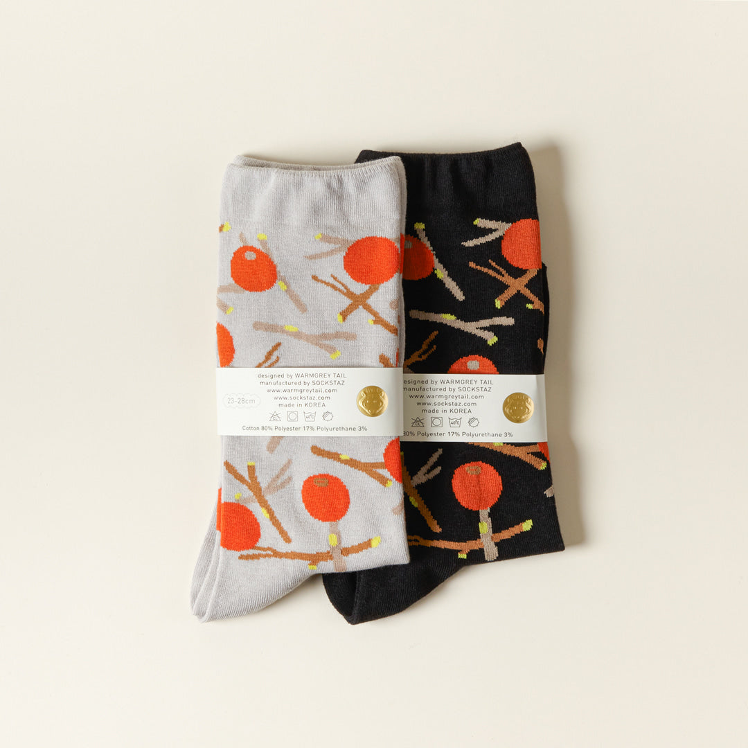 レッドフルーツソックス - グレー