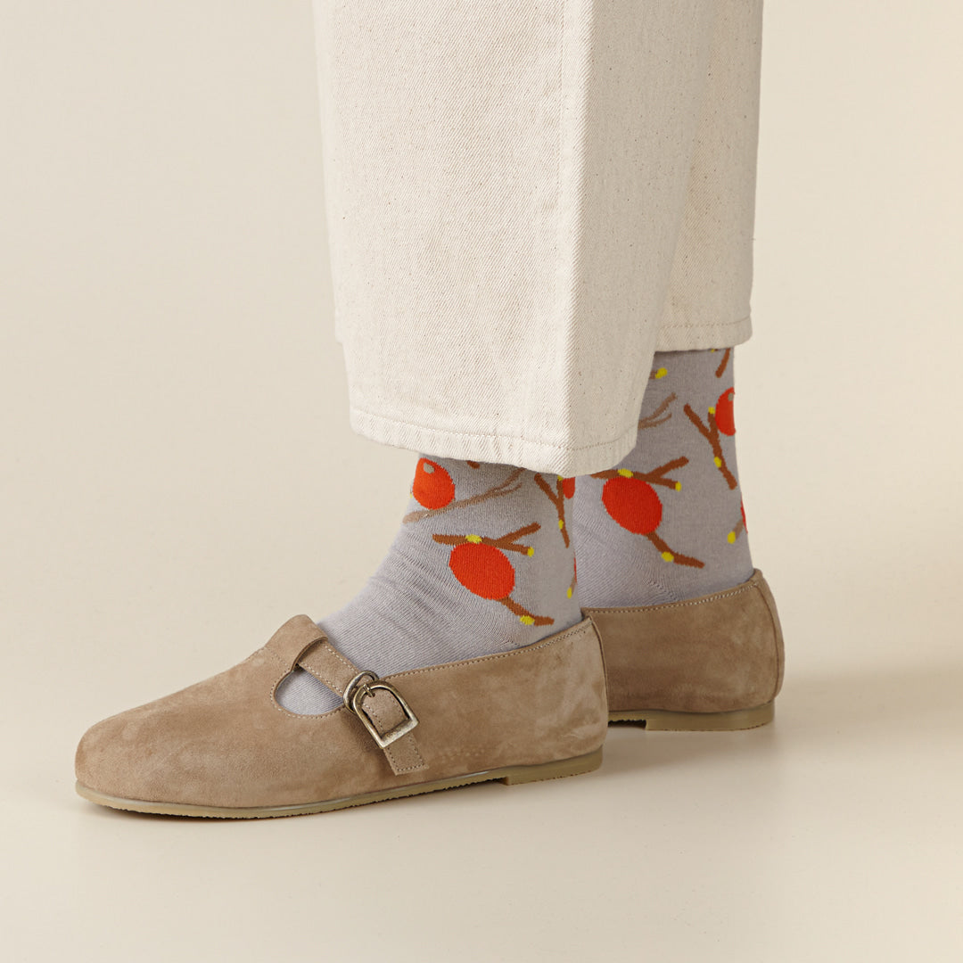 レッドフルーツソックス - グレー