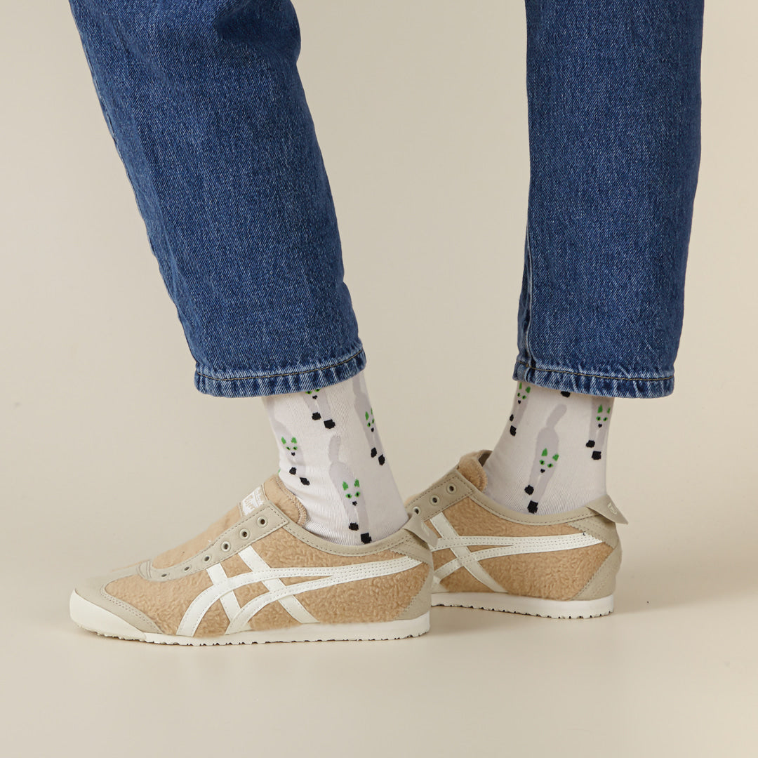 キャットカミングソックス - ホワイト