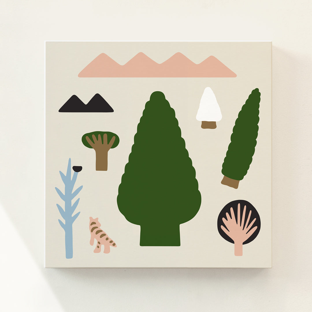 大きな緑の木のキャンバス