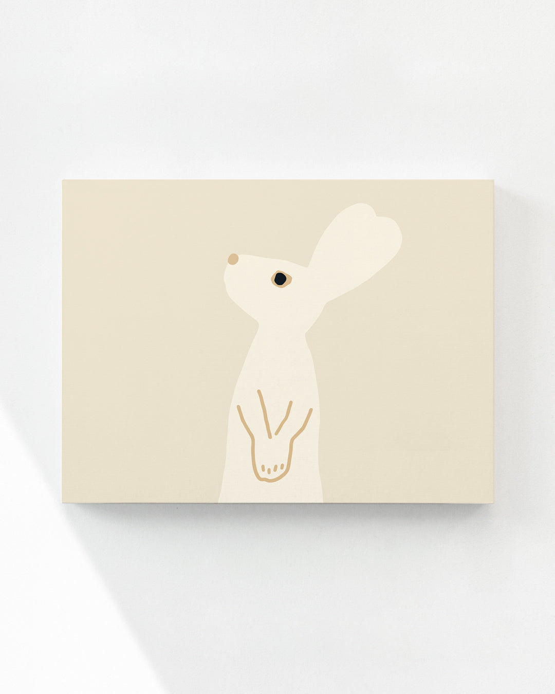 ハートラビット - ベージュキャンバス