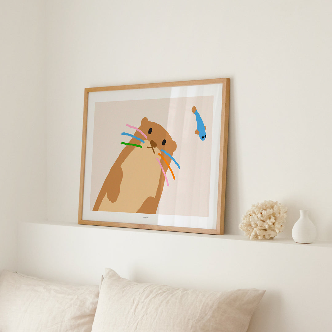 カワウソベージュポスター