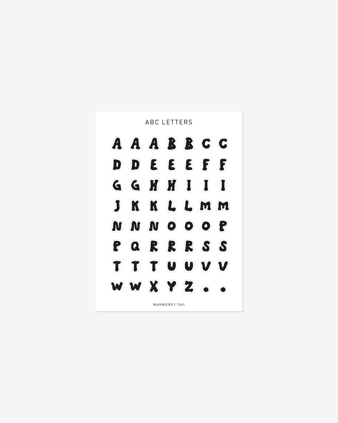 ABC文字ステッカー