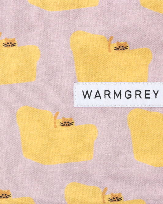 アームチェアフラットポーチ - イエロー×ピンク (2サイズ)