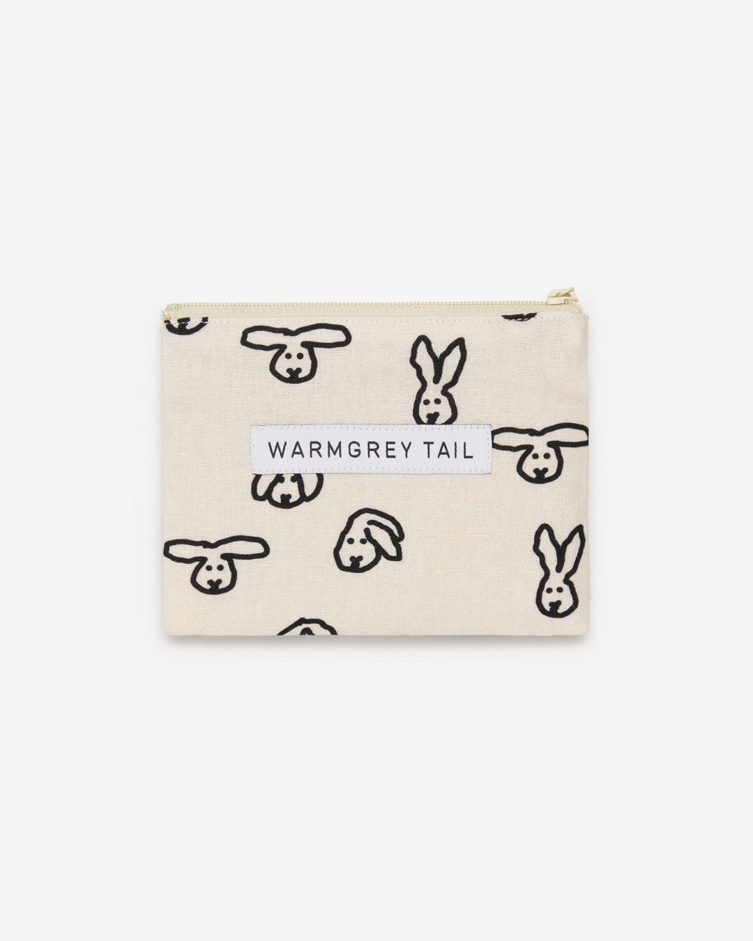 バニーバニー フラットポーチ - アイボリー (2サイズ)