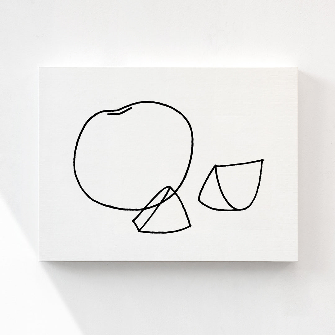 フルーツ線画キャンバス