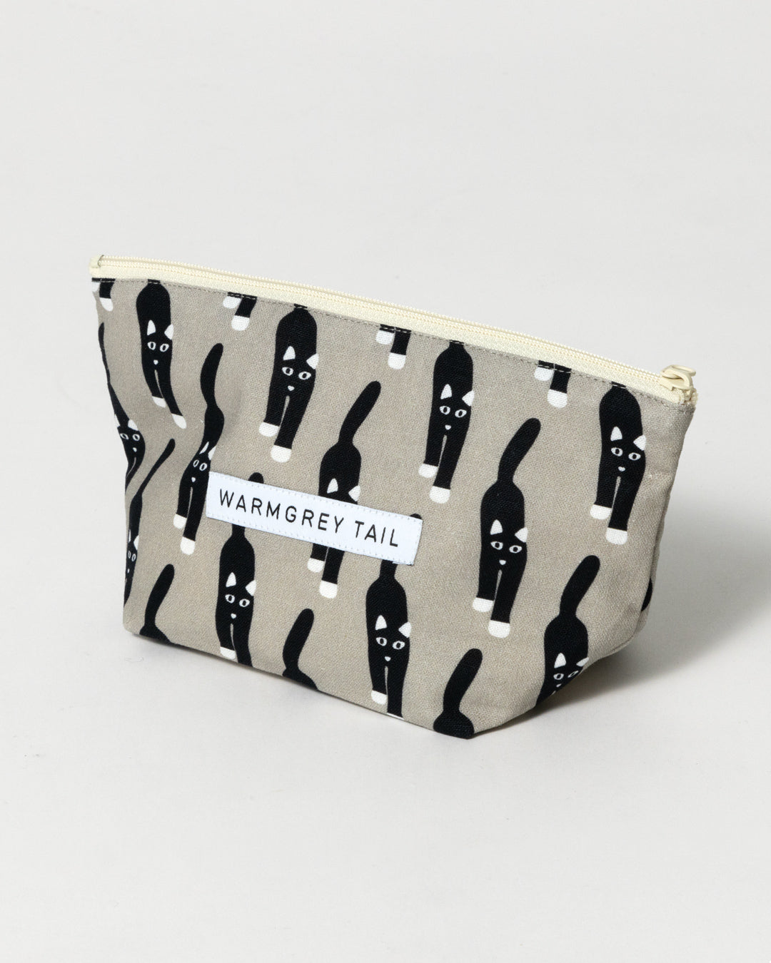 キャットカミングスタンディングポーチ - グレー (3サイズ)